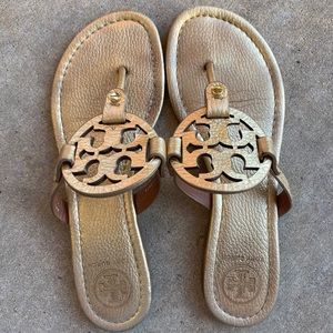 Tory Burch gold Miller sandals